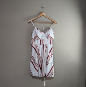 Mi ami White Striped Dress